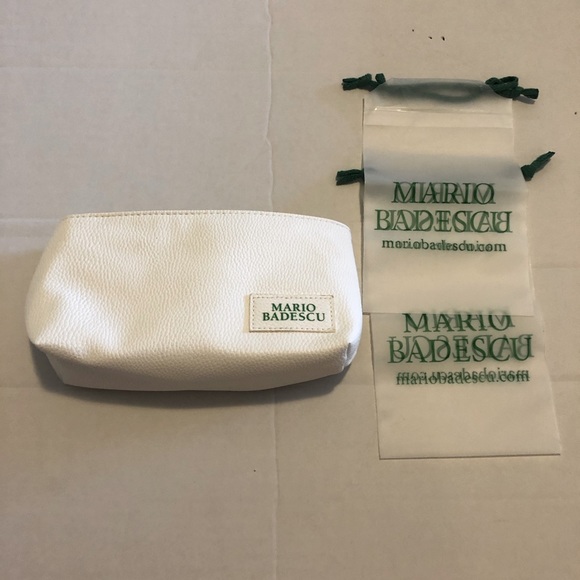 MARIO BADESCU Cosmetics / Skincare Case, with Extra Bags, White / Green - Picture 1 of 6